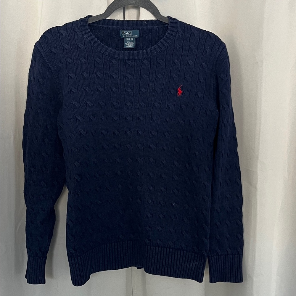 Polo by Ralph Lauren Kids Navy Cable Knit Sweater